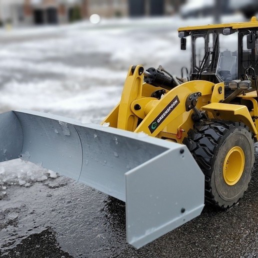 Download STL file Wheel Loader WA470 RC Snow Blade Plow • 3D printer